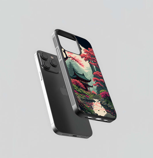 Crimson Temple View Glass Case