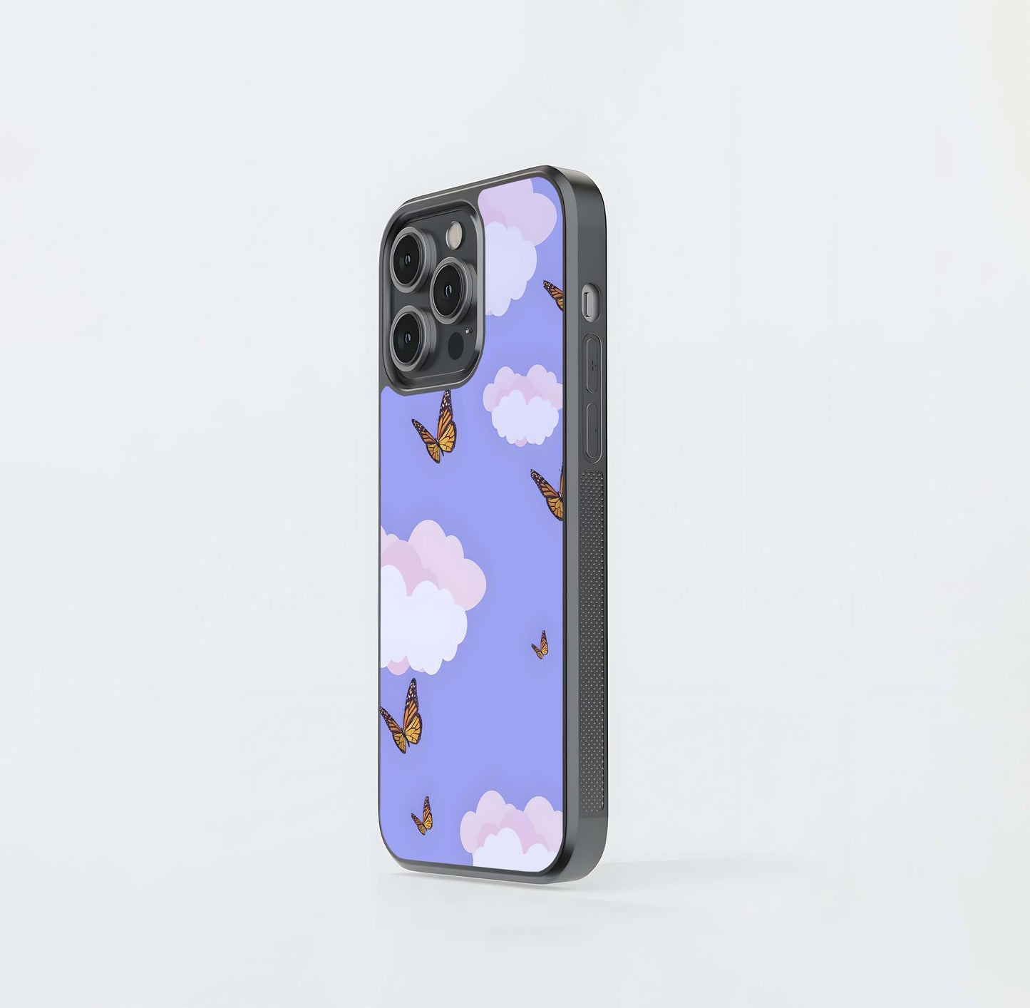 Butterfly Skies and Cotton Clouds (2) Glass Case