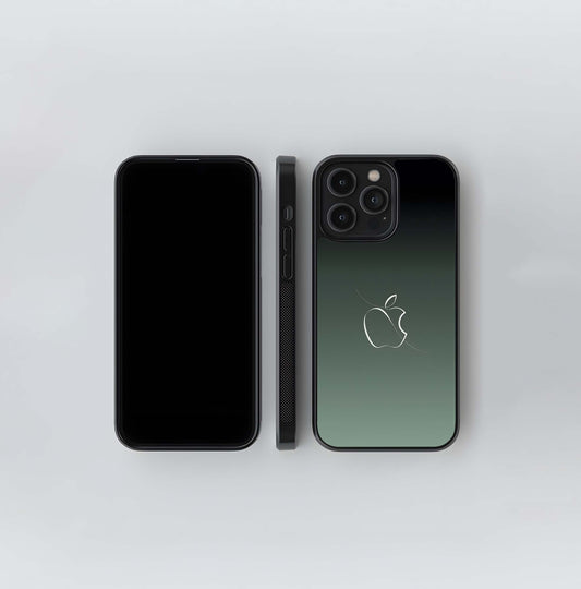 Minimalist Apple Outline Glass Case