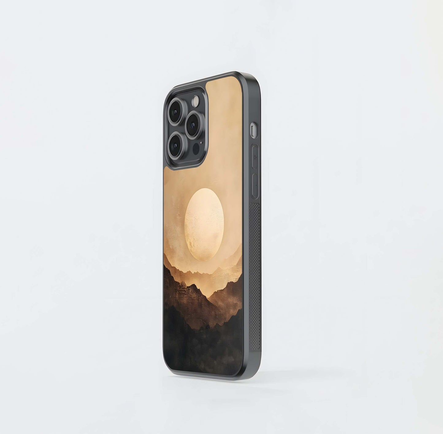 Minimalist Bronze Moon Glass Case