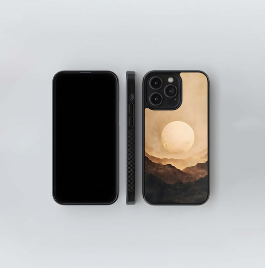 Minimalist Bronze Moon Glass Case