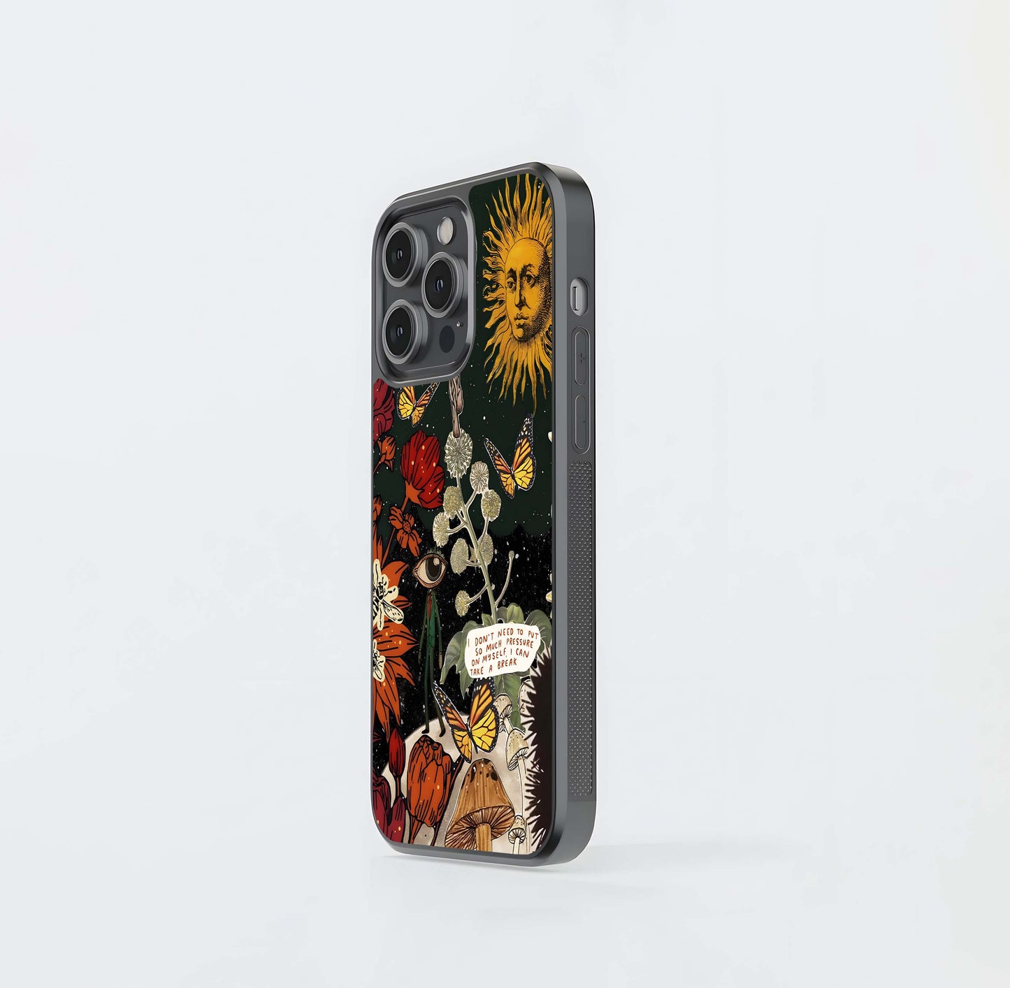 Aesthetic Myself Brave Glass Case