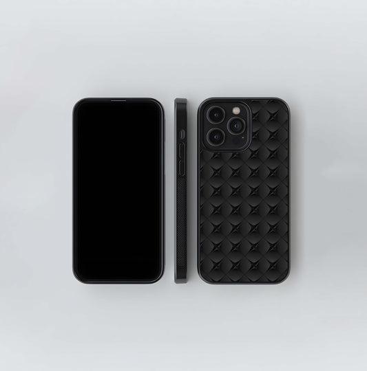 Stealth Black Diamond Quilt Glass Case