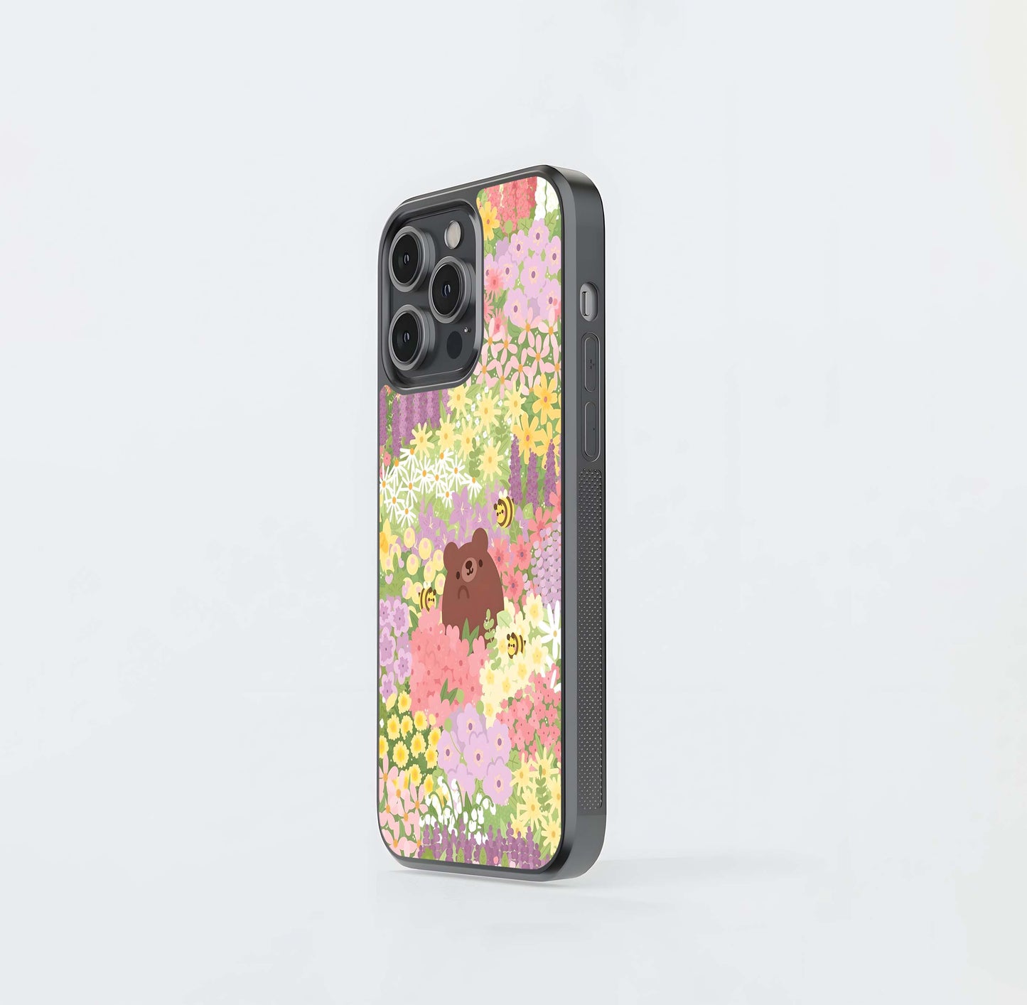 Buzzing Floral Jungle Glass Case