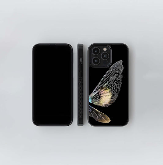 Iridescent Insect Wing Vane Glass Case