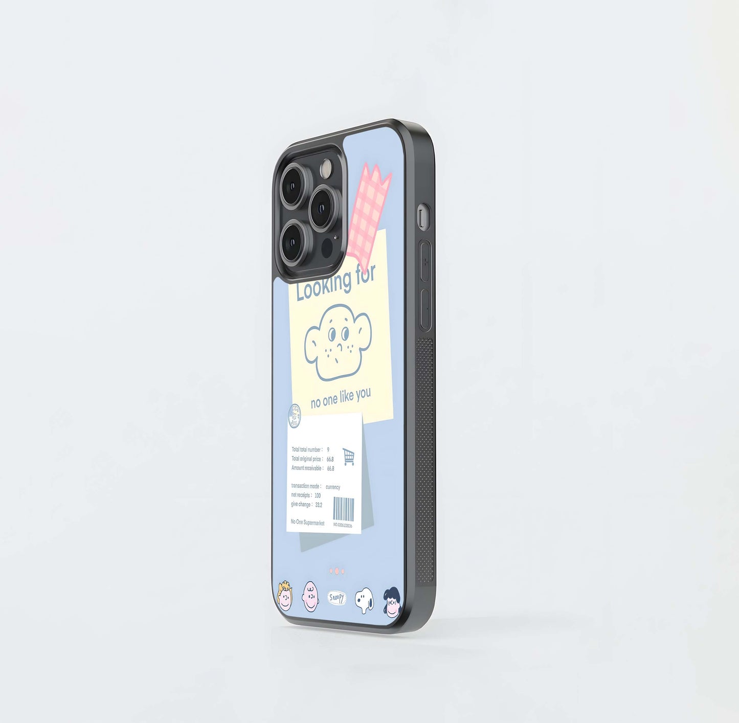 Cartoon Love Receipt Glass Case