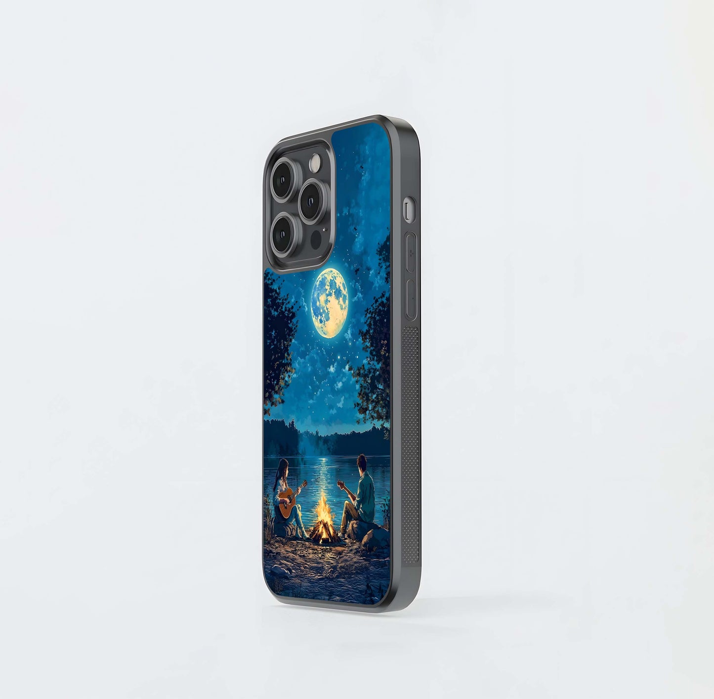 Moonlit Lake Serenade Glass Case