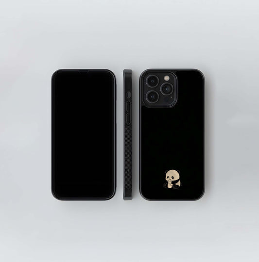 Midnight Panda Love Glass Case