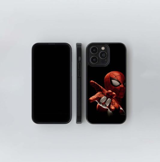 Spider-Man Pointing in Shadow Glass Case