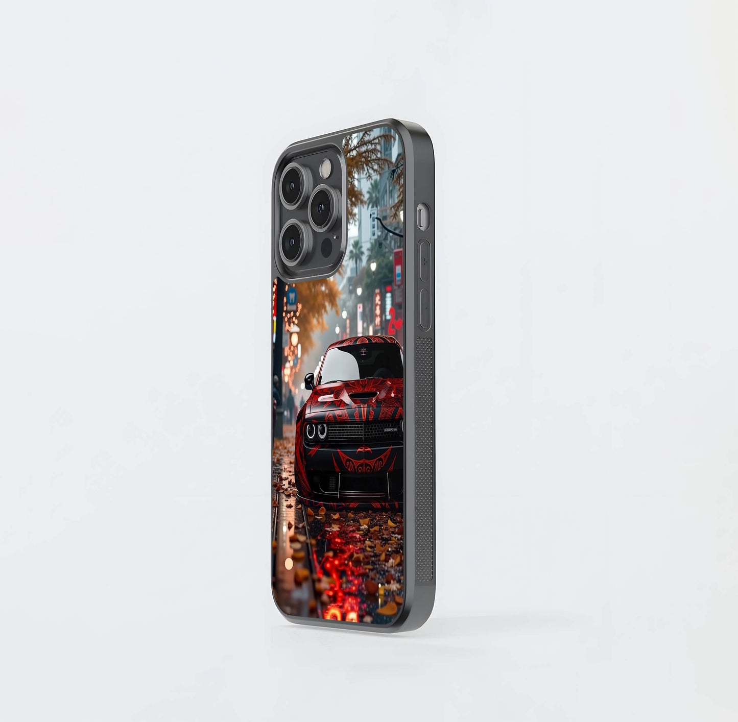 Red Inferno Muscle Car Glass Case