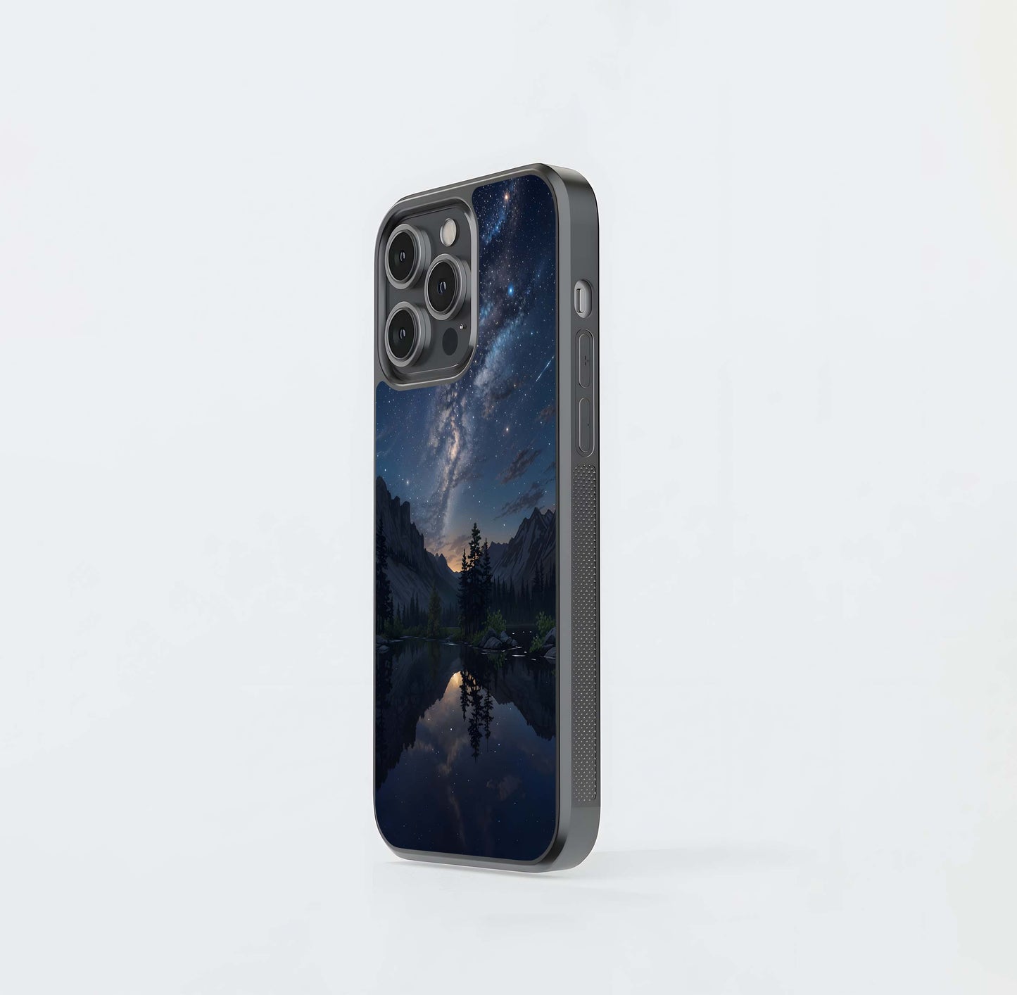 Mountain Milky Way Reflection Glass Case