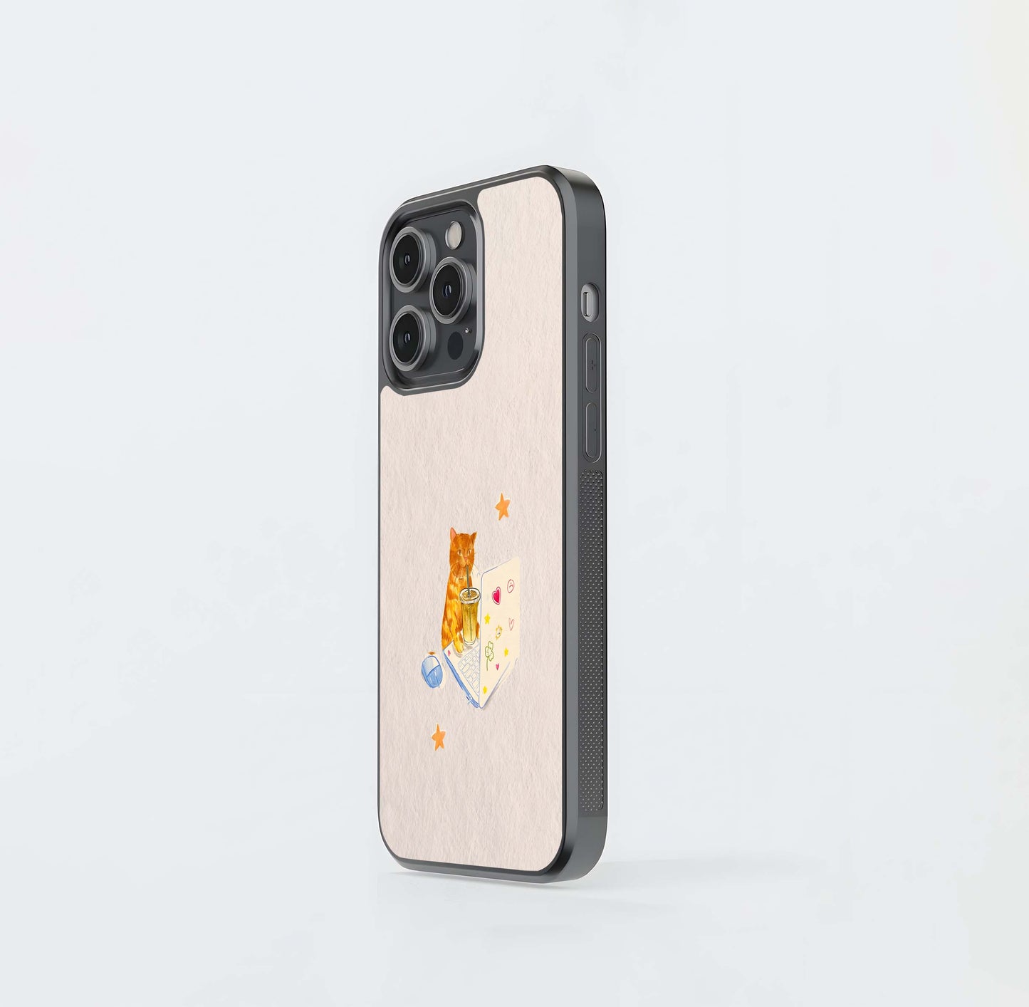 Cat Study Glass Case