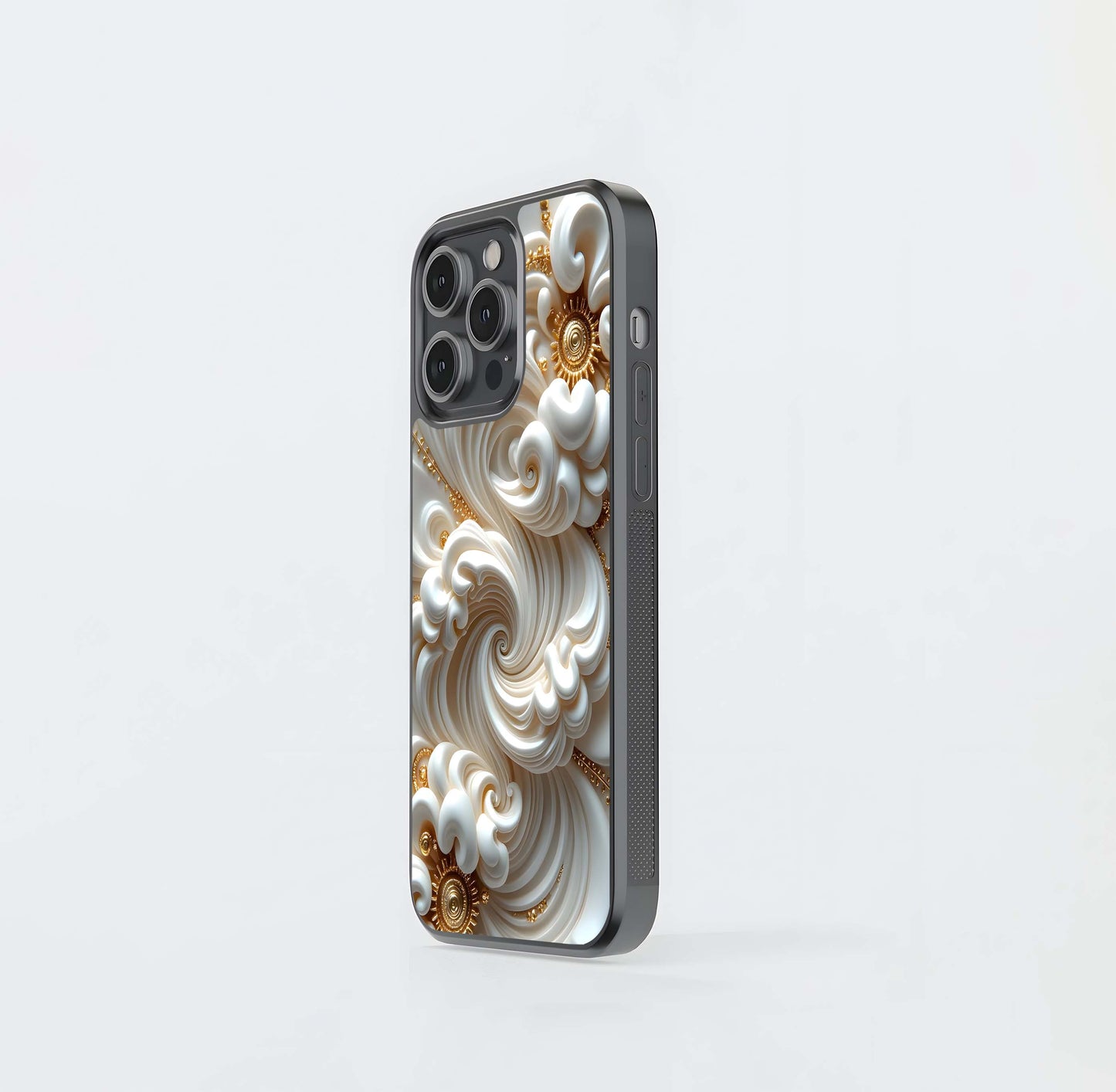 Baroque Cream Swirl Glass Case