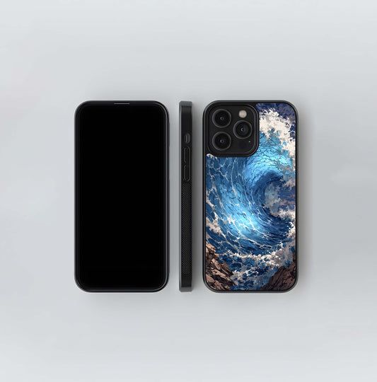 Giant Ocean Wave Glass Case