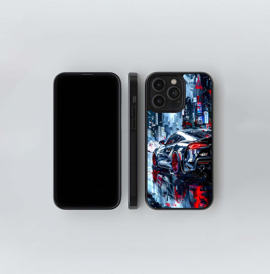 Neon Crimson Drive Glass Case