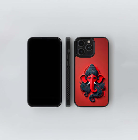 The Crimson Ganesha Glass Case