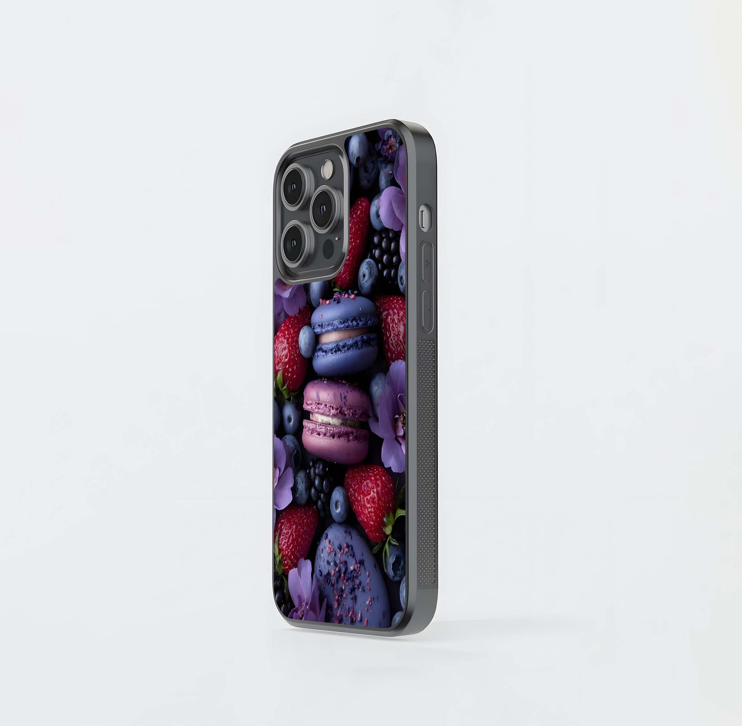 Berry Macaron Delight Glass Case