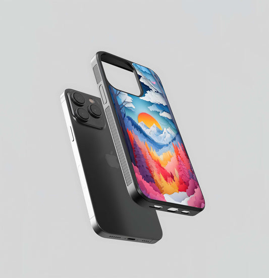 Dreamy Sunset Pines Glass Case / Cover