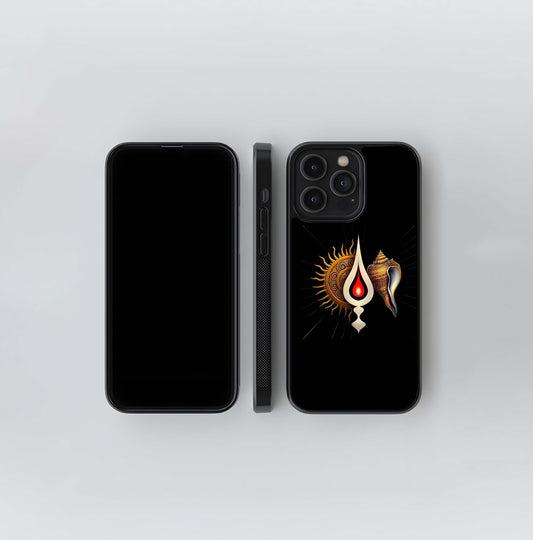 Vishnu's Cosmic Symbols Glass Case