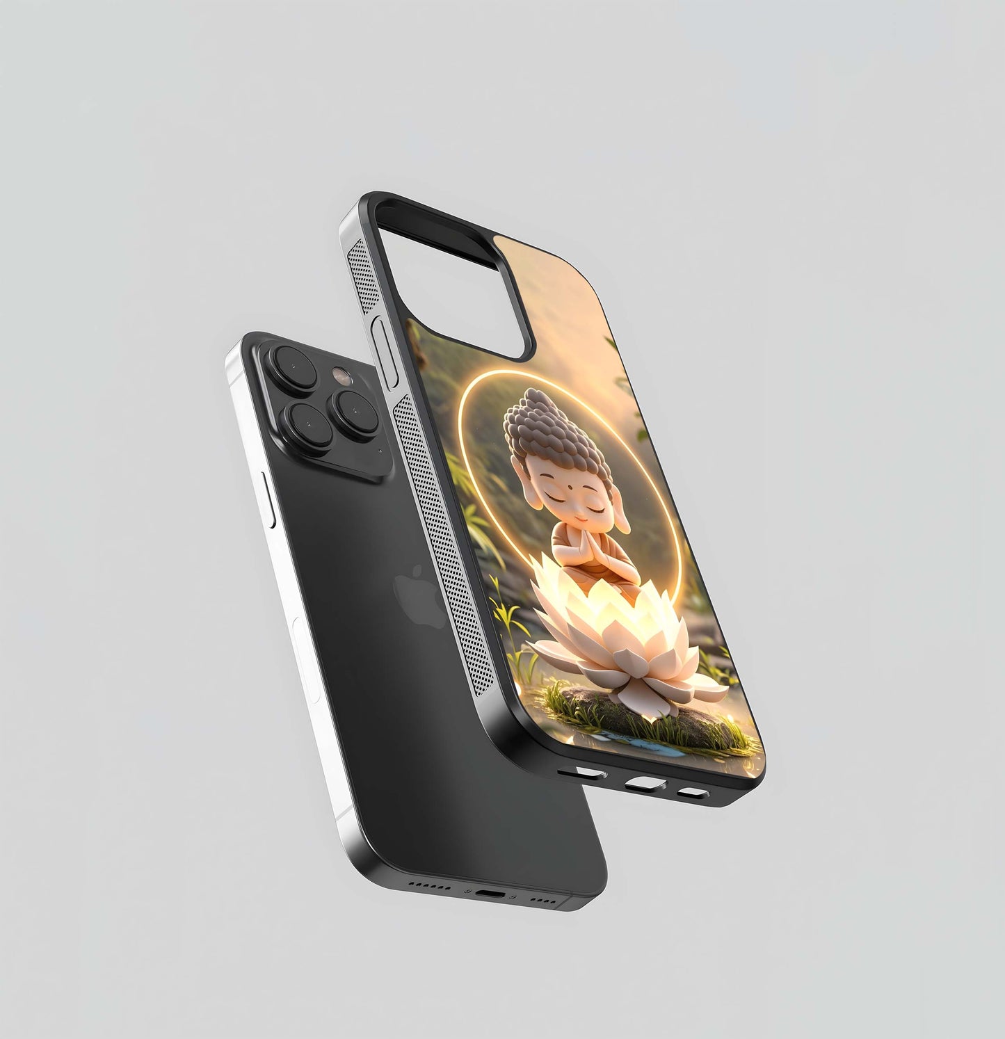 Zen Forest Baby Buddha Glass Case