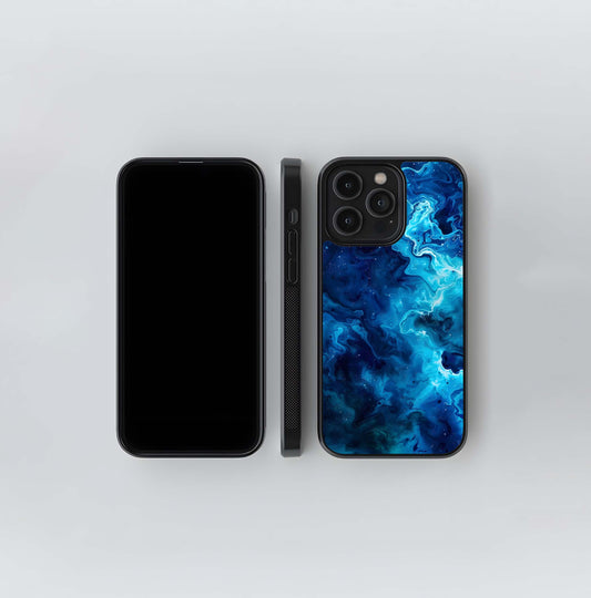 Dark Blue Marble Glass Case