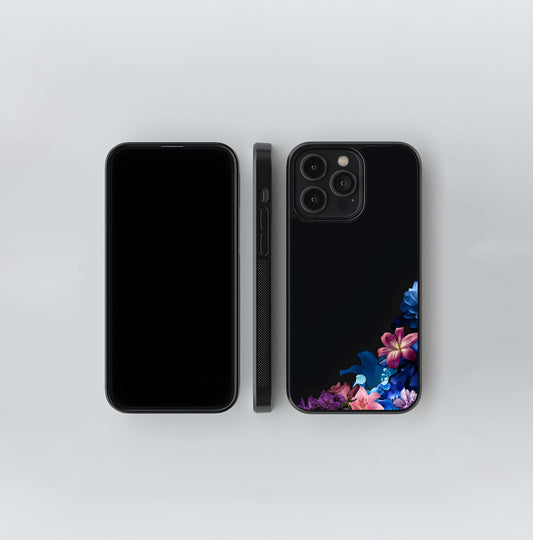 Noir Orchid Bloom Glass Case