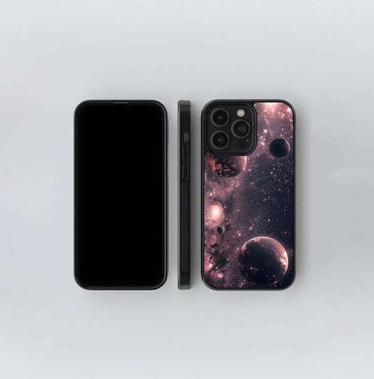 Cosmic Galaxy & Planets Glass Case