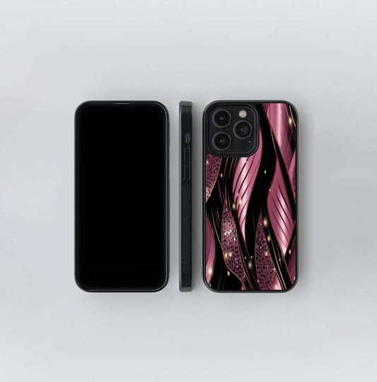 Black & Mauve Art Deco Glass Case