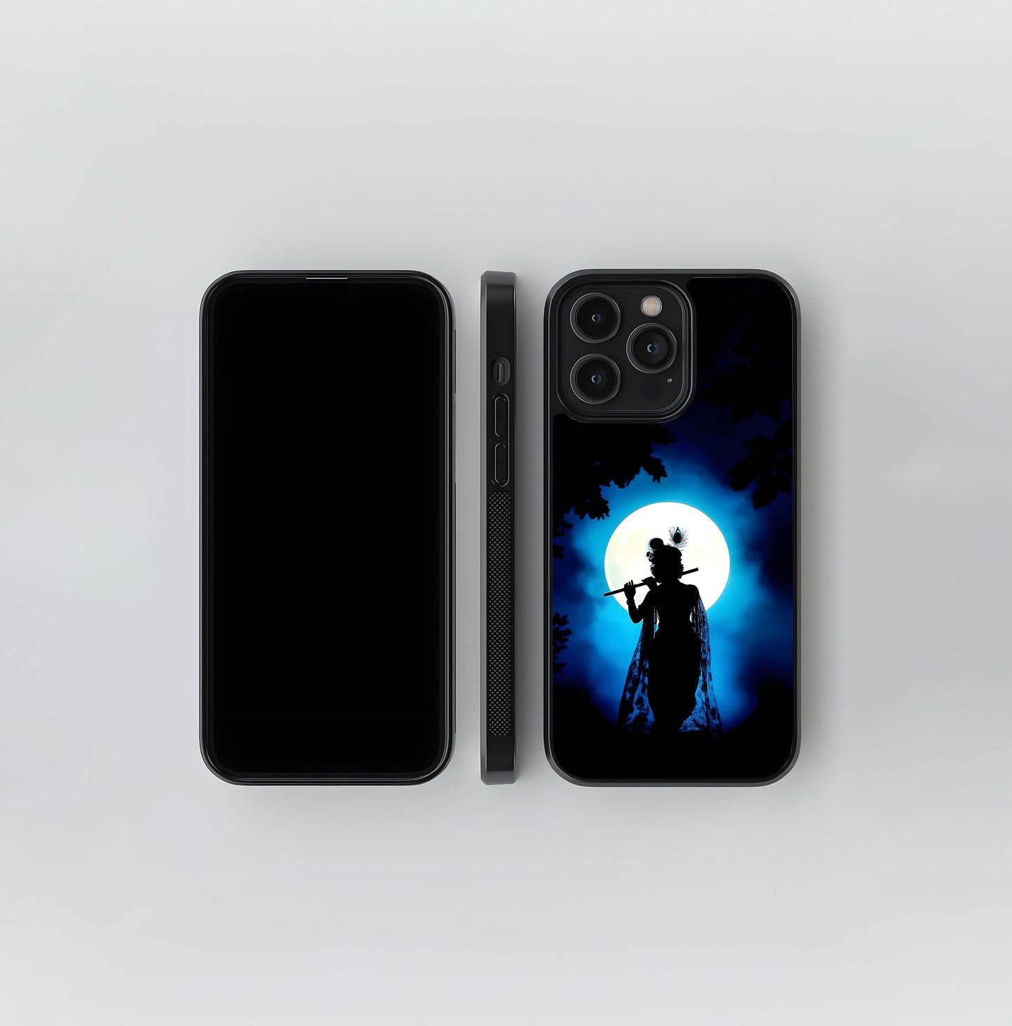 Dark Shade Krishna Glass Case