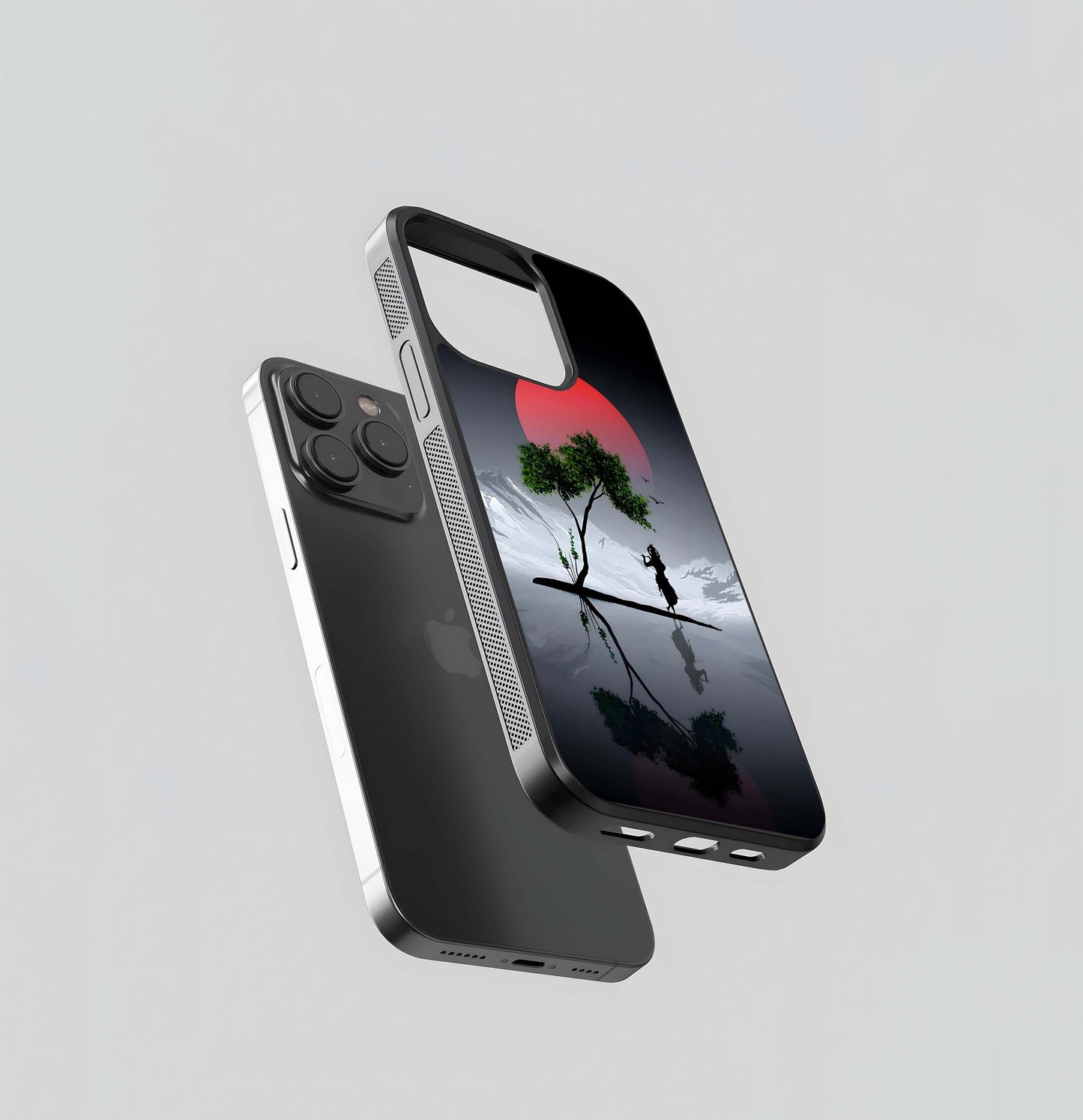 Radha-Krishna Sunset Reflection Glass Case