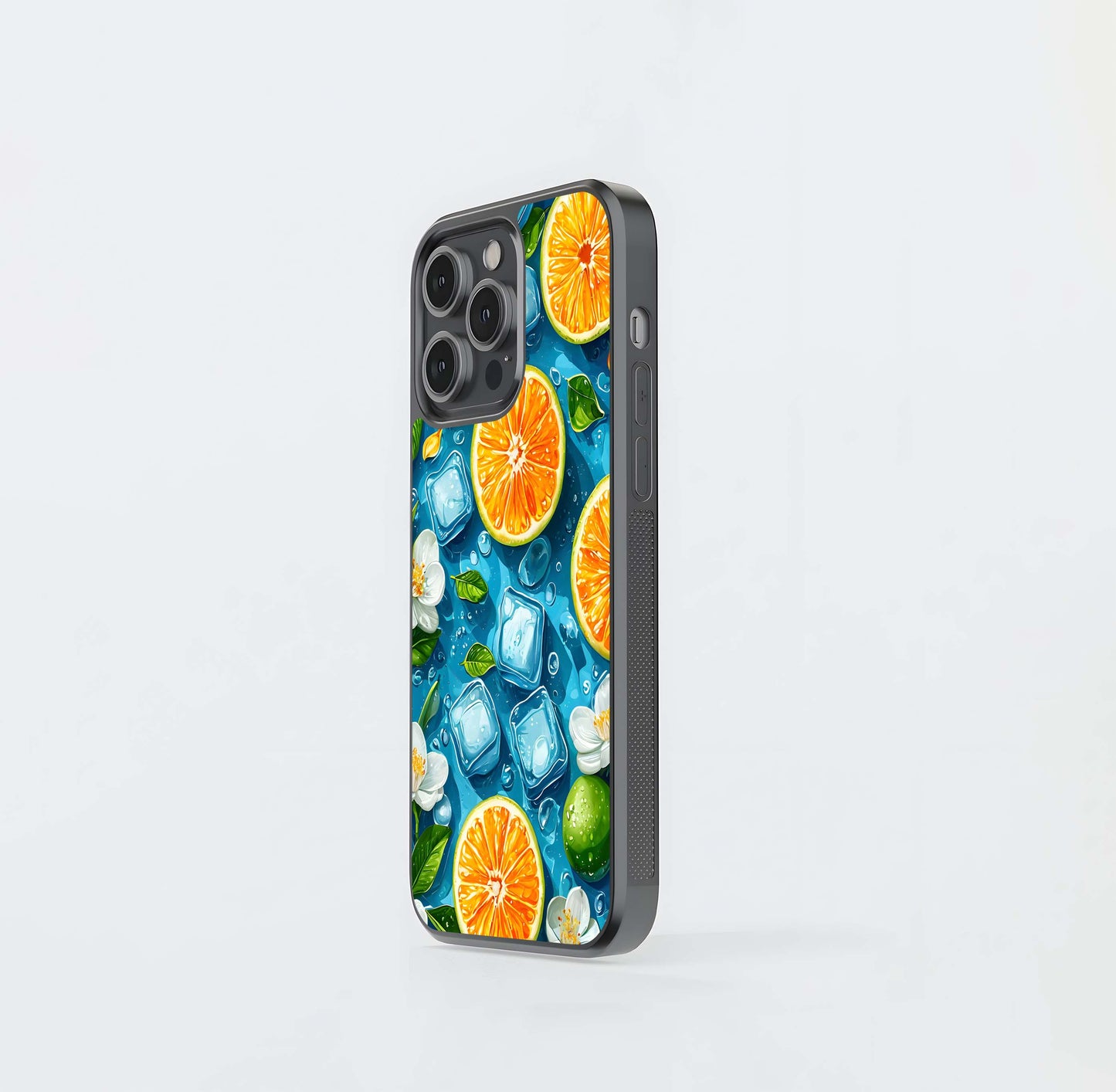 Icecube Orange Art Glass Case