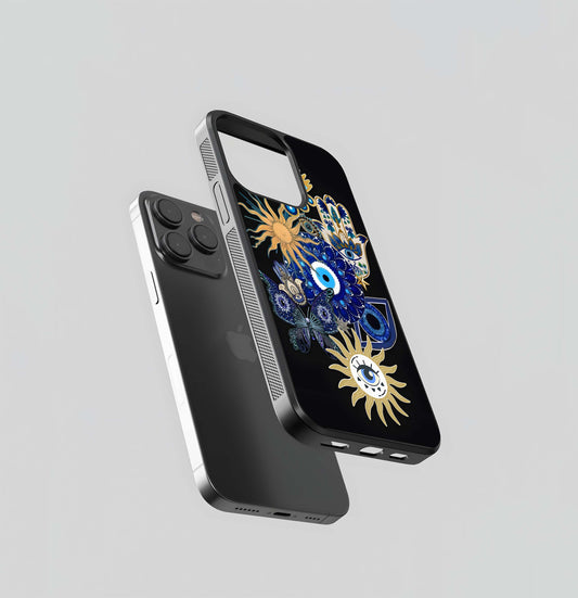 Evil Eye Charm Vibes Glass Case / Cover