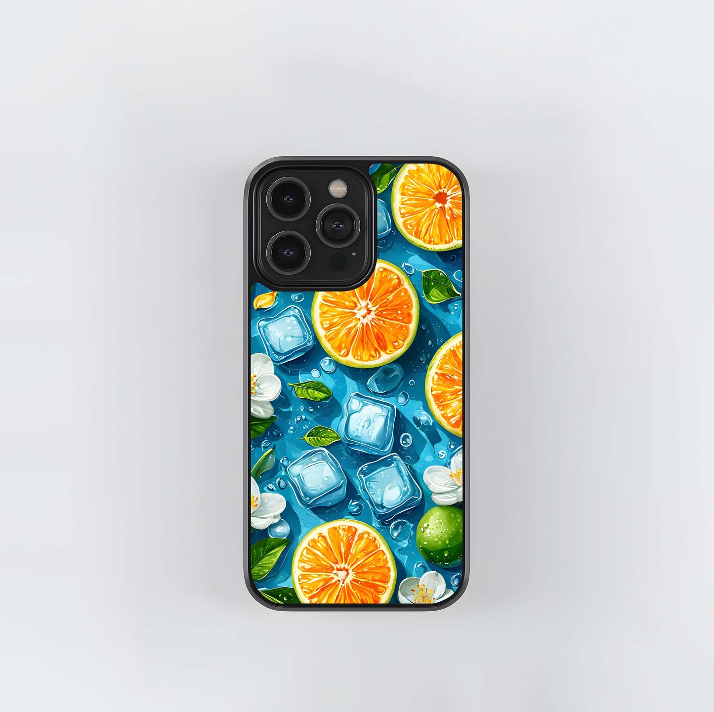 Icecube Orange Art Glass Case