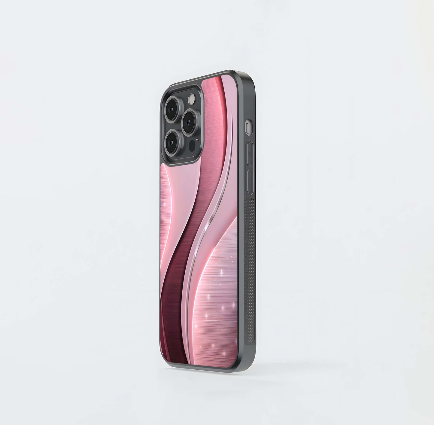 Pink Tone Abstract Curve Glass Case
