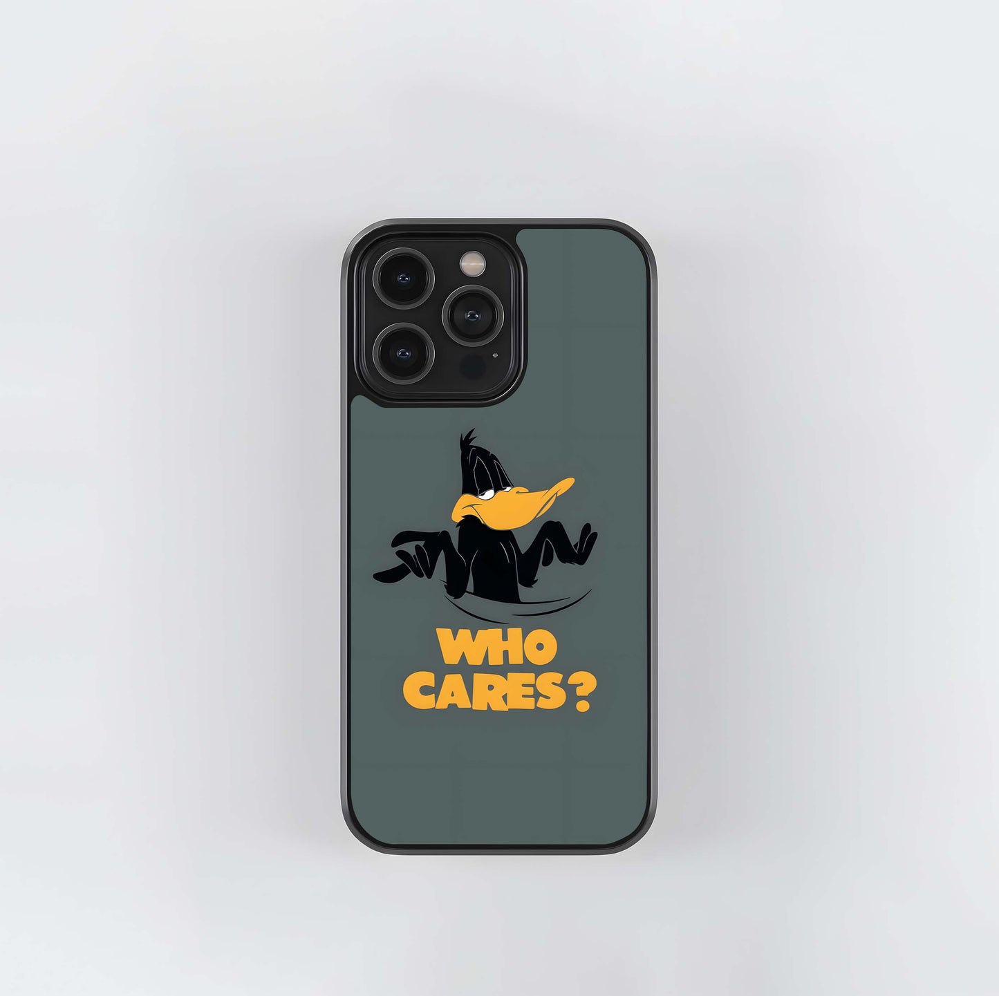 Daffy Duck Who Cares Glass Case