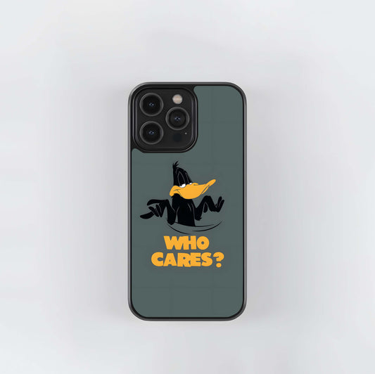 Daffy Duck Who Cares Glass Case