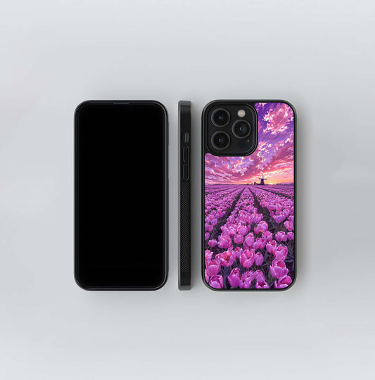 Lavender Dream Skies Glass Case