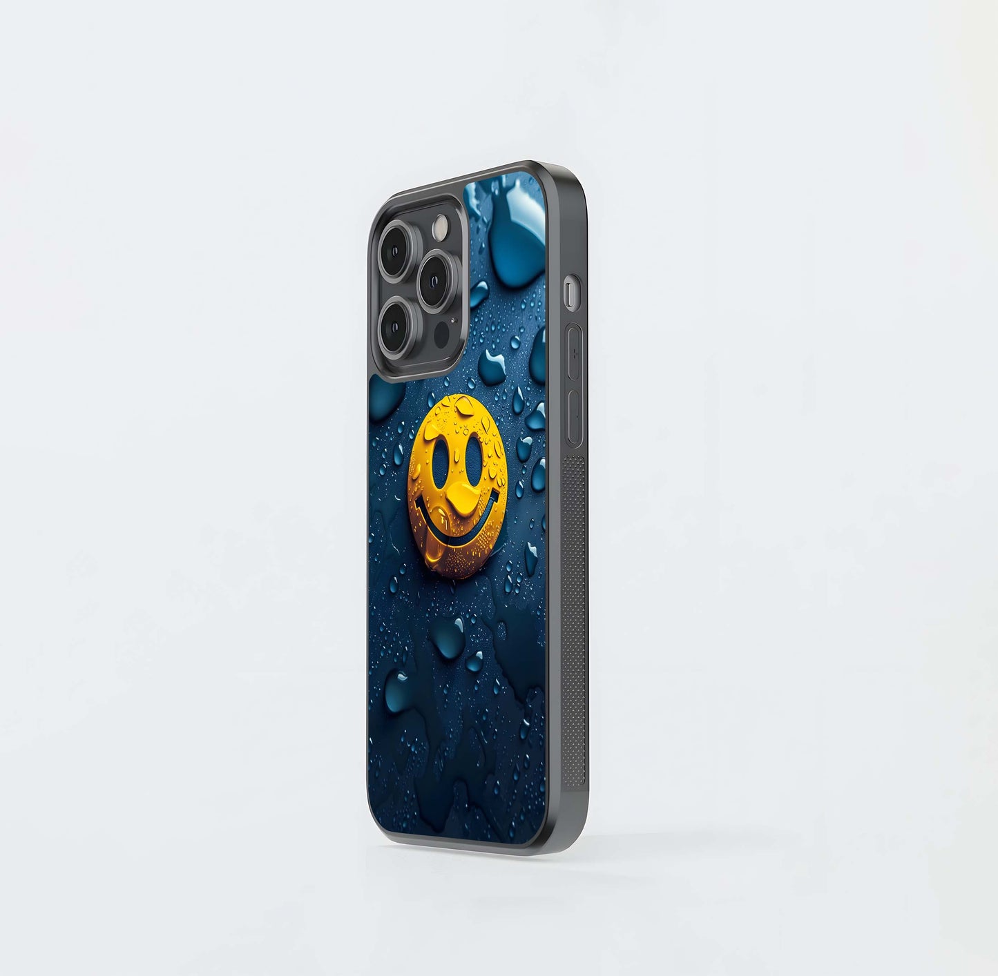 Water-Drenched Smiley Face Glass Case