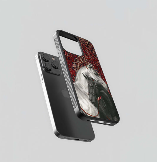 Regal Stallion Tapestry Glass Case/ Cover