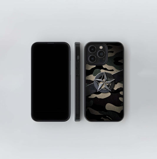 Camo Star Insignia Glass Case