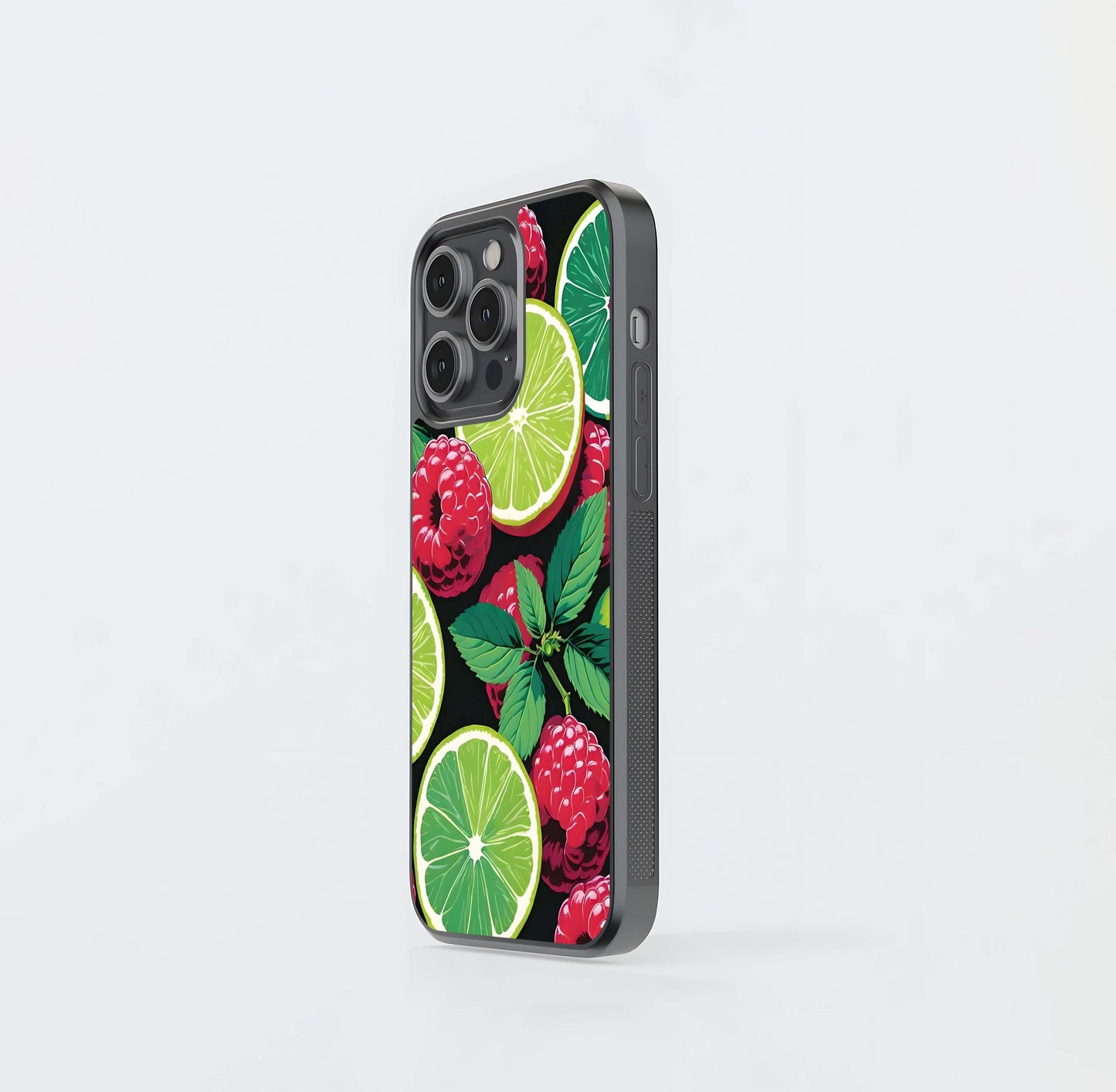 Lime and Raspberry Pattern Glass Case