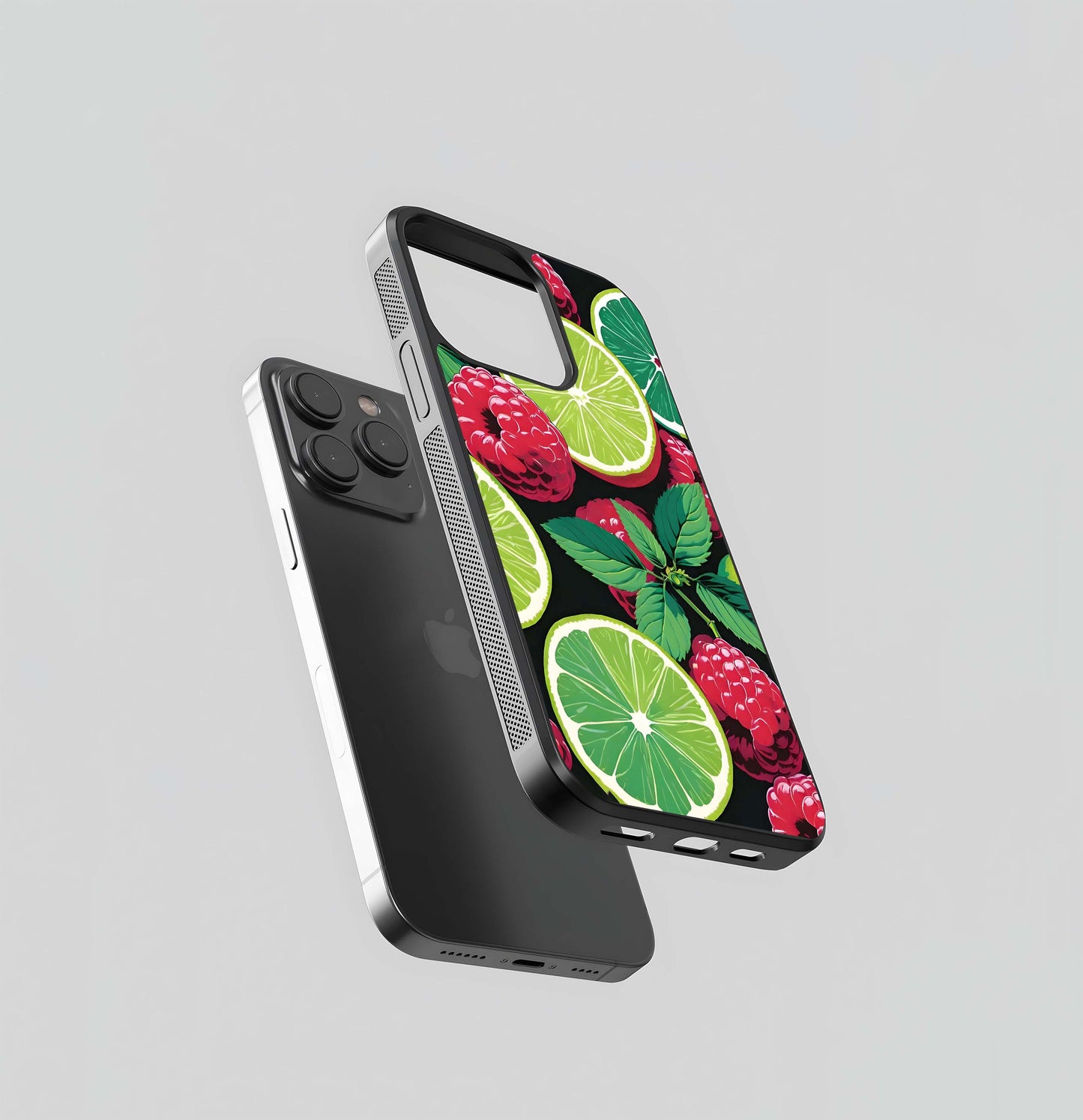 Lime and Raspberry Pattern Glass Case