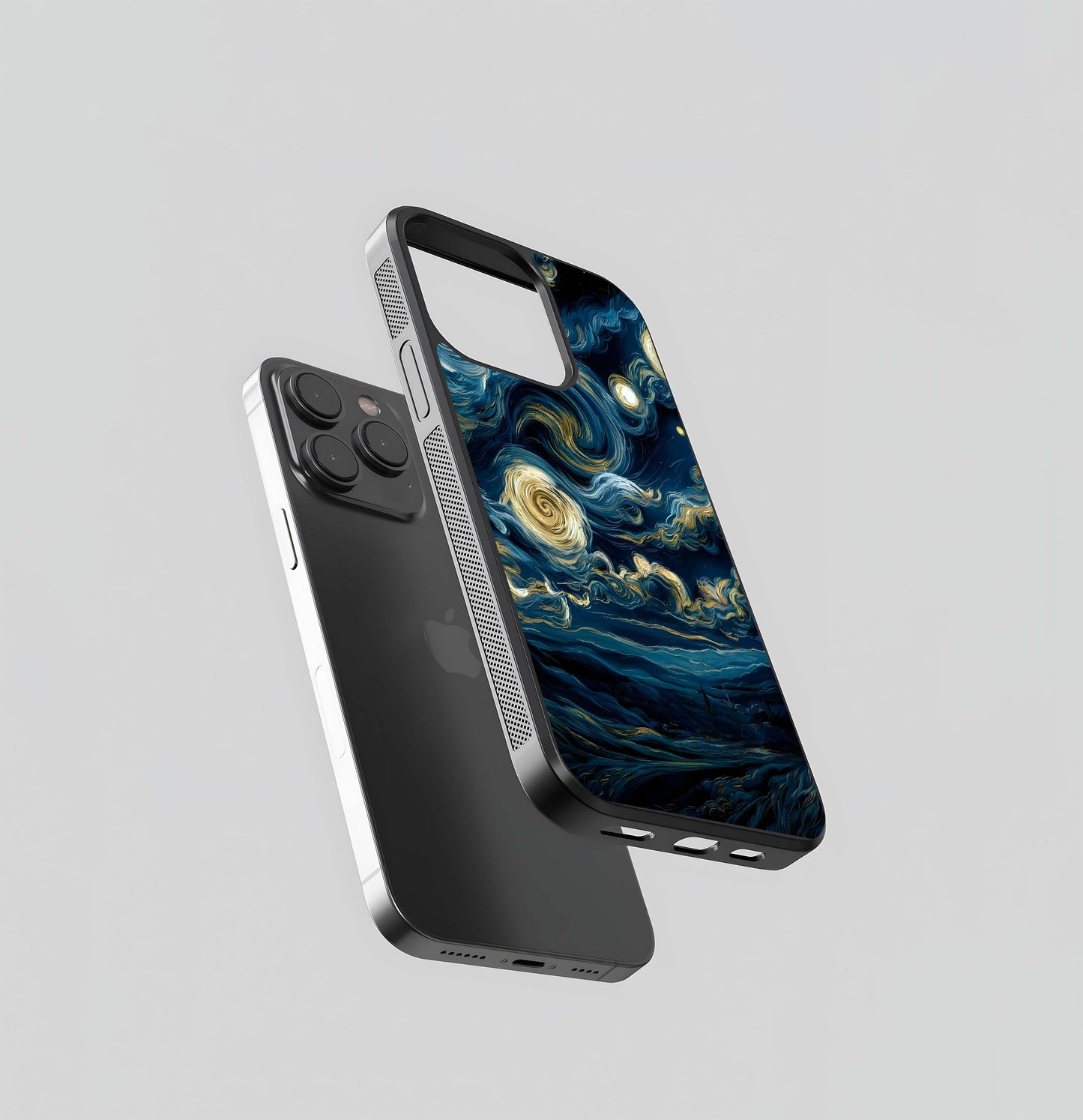 Midnight Sky Whirl Glass Case