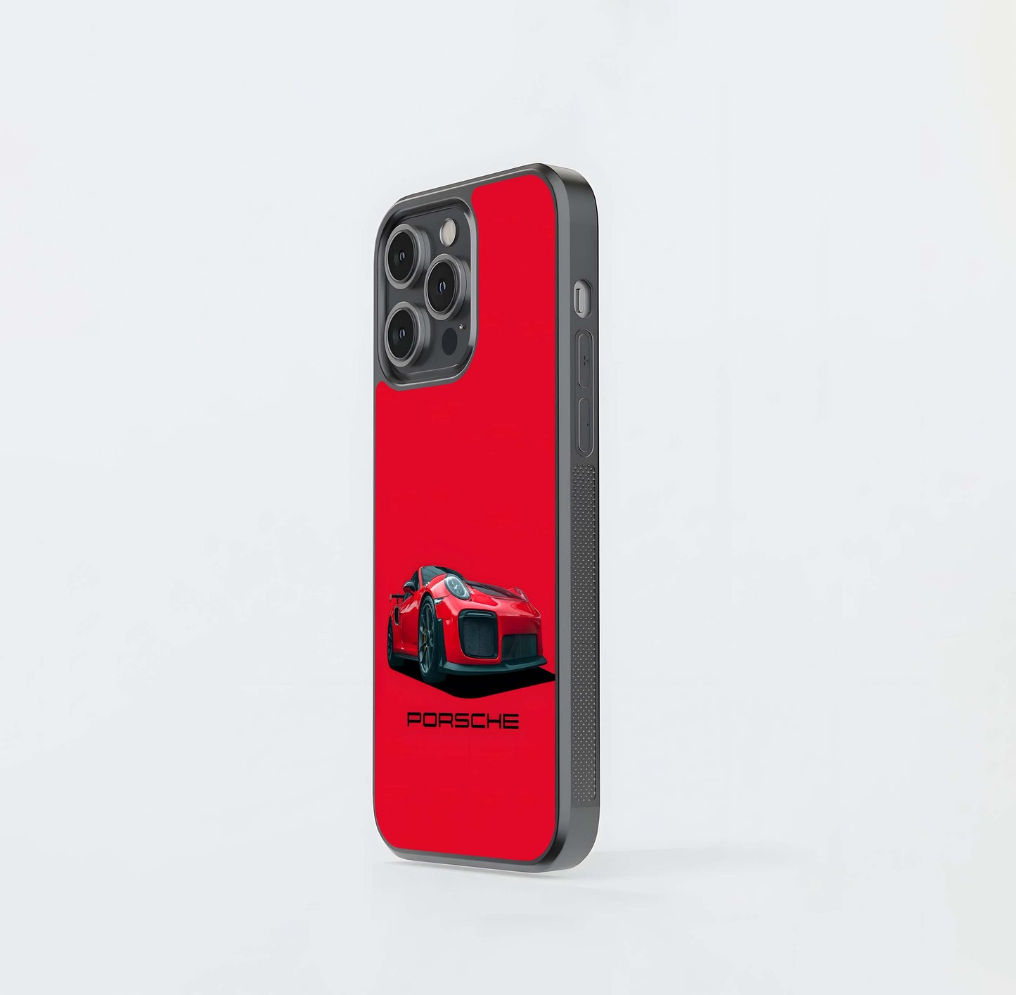 Red Porsche GT2 Poster Glass Case