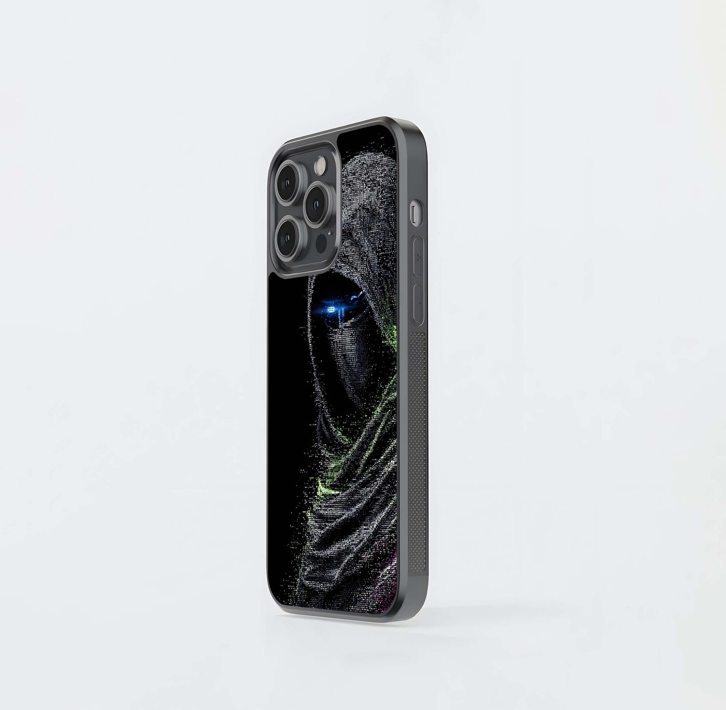 Digital Glitch Assassin Glass Case