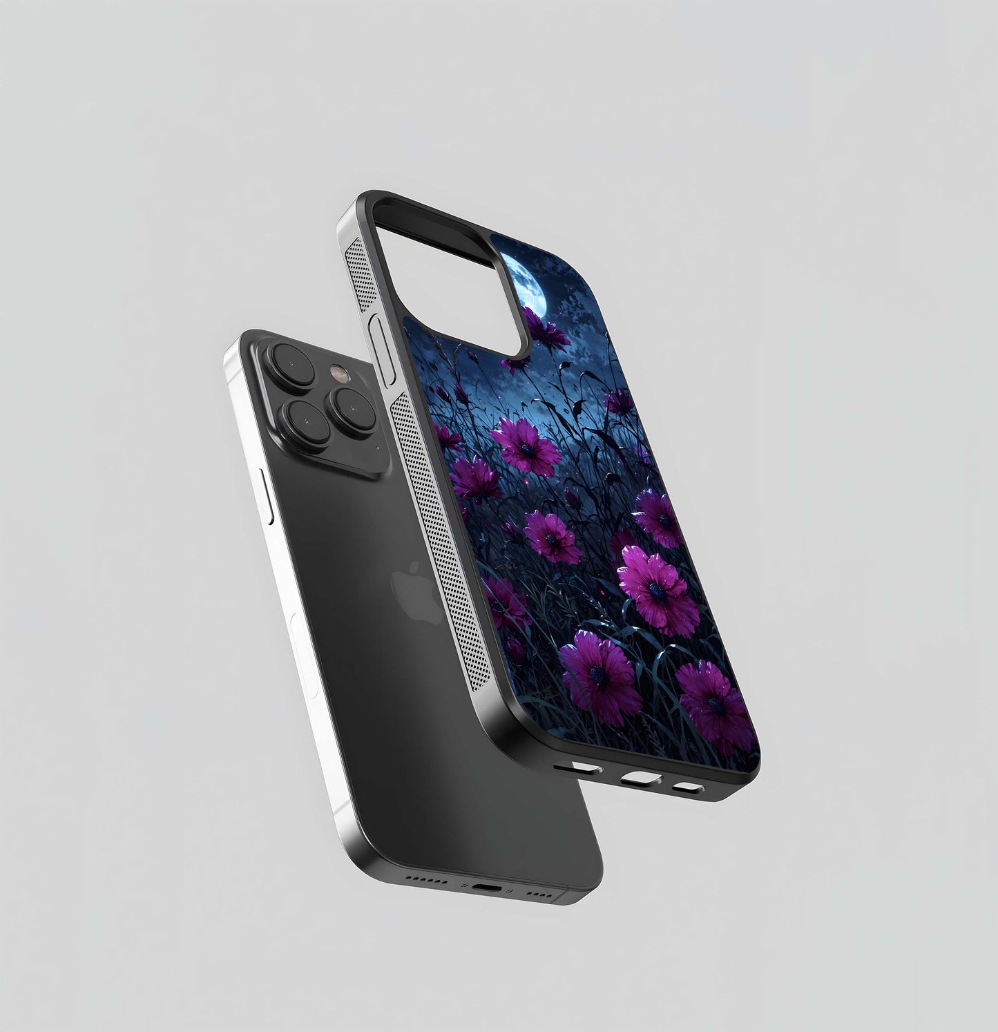 Moonlit Petal Dreams Glass Case