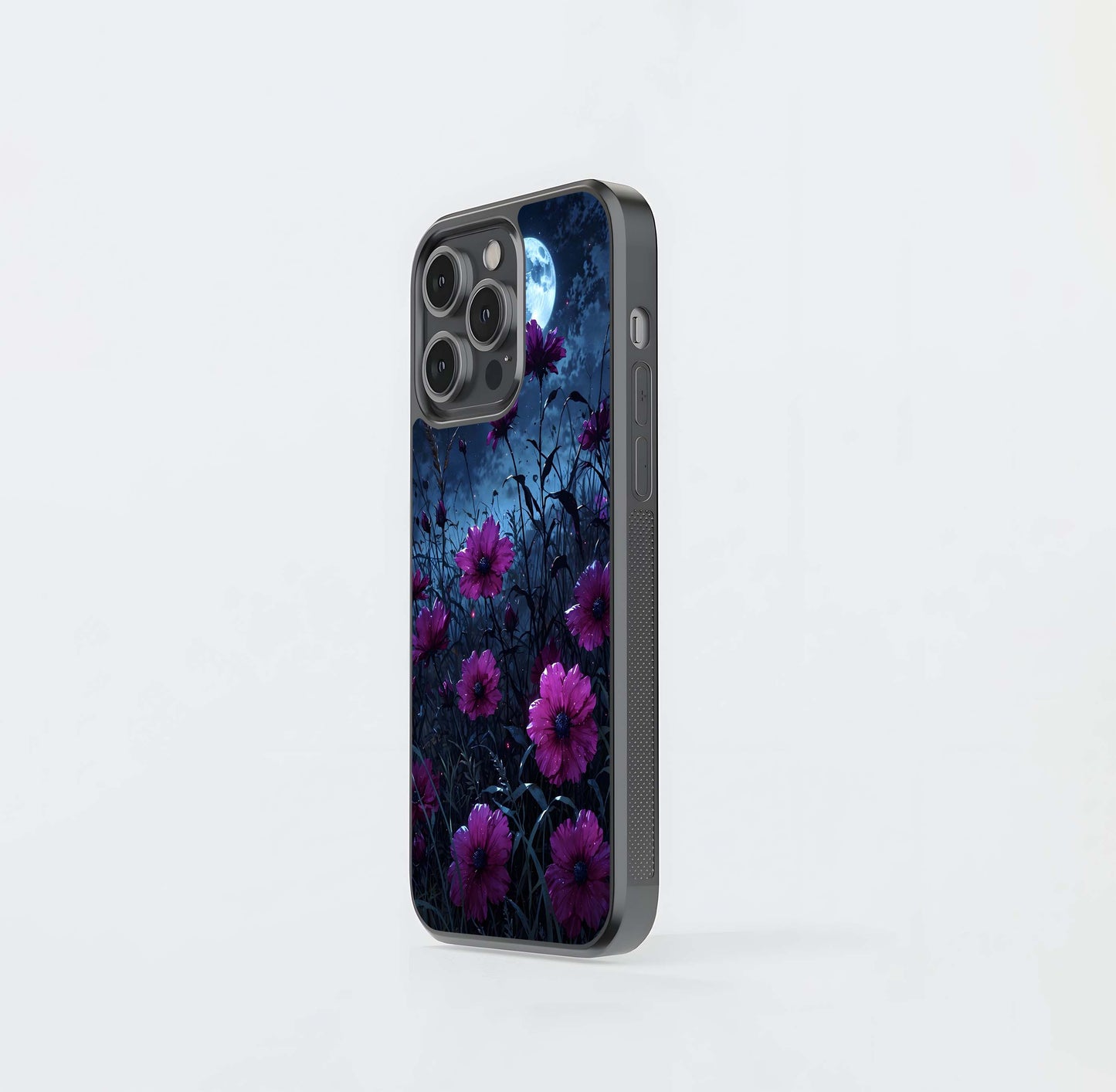Moonlit Petal Dreams Glass Case