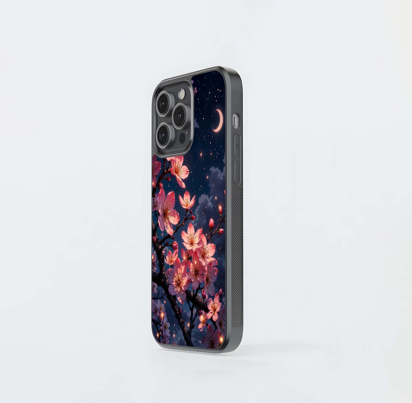 Moonlit Petal Magic Glass Case