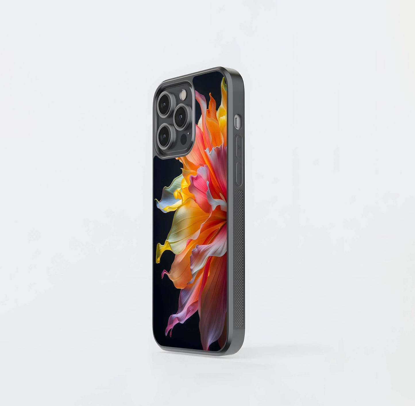 Abstract Sunset Petal Swirl Glass Case