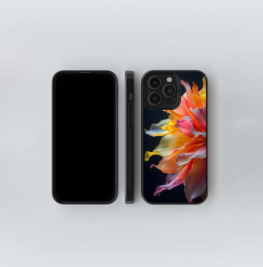 Abstract Sunset Petal Swirl Glass Case